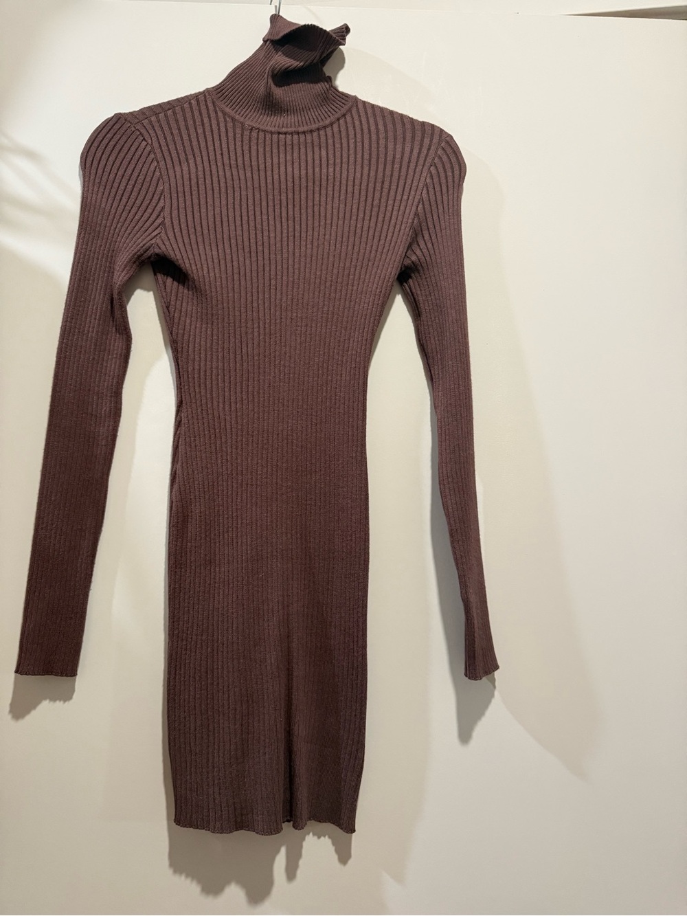 Wild Fable Ribbed Turtleneck Bodycon Dress - Brown. Worn once.